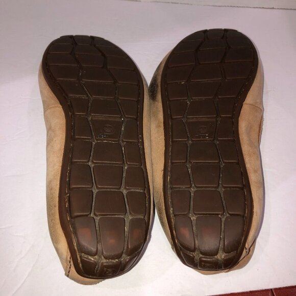 Born Mens Size 8 M Tan Leather Slip On Loafers Driving Shoes Moccasins - Picture 13 of 16
